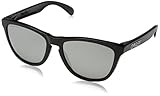 Protective case included Oakley Herren Sonnenbrille FROGSKIN, Schwarz (Black Ink/Chromeiridiumpolarized), 55