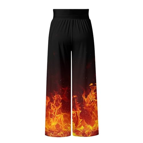 JEOCODY Women's Casual Wide Leg Pants Elastic Waist Loose Lounge Pants with Pockets Size S-3XL3