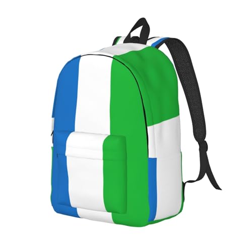 Sac à dos imprimé drapeau Sierra Leone WURTON en toile - 2