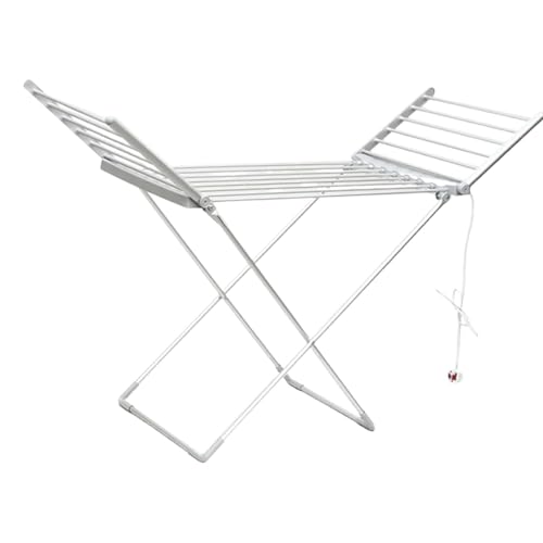 Image of Heated Clothes Drying Rack Folded Laundry Drying Rack for Linens Quilt Towel No Install Required