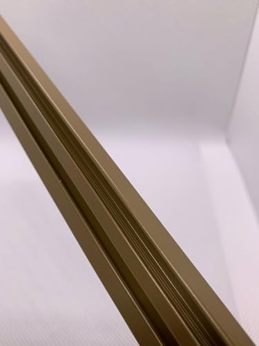 Profilo portarete alluminio Bronzo per zanzariere a schermo fisso o magnetico, 198 cm
