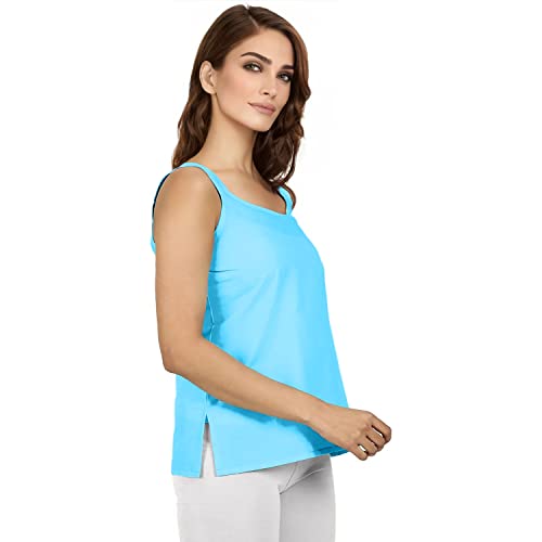Image of Cotton Short Camisole Non-Stretchable Slip for Women | Short Kurti Slip | Short Camisole | Half-Length Lining | Waist Length Inner | Sameez | Samij(Half Slip)