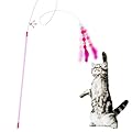 cobee Cat Feather Toys, Soft Cat Wand Toy with Bell Pompom Cat Wand Interactive Cat Toy Training Toys Cat Teaser Toy for Indoor kitten
