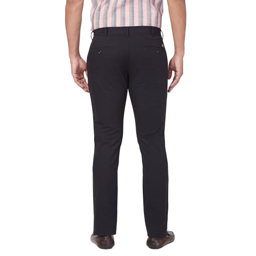 Image of Colorplus Men's Nuvo Fit Solid Piece Dyed Pattern Cotton Blend Flat Front Casual Trouser