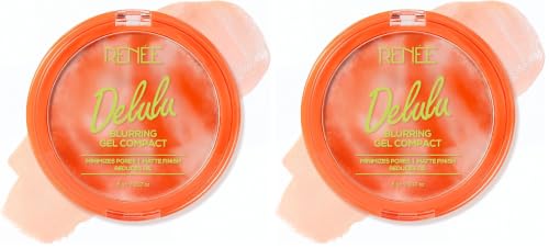 Image of RENEE Delulu Blurring Gel Compact | Matte Finish, Controls Excess Oil, Reduces Shine, Blurs Pores | With Jojoba Oil and Vitamin E, For All Skin Types | 5g (Pack of 2)