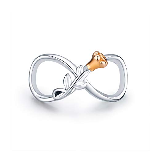 Rose Charms 925 Sterling Zilver Geometrische Oneindige Liefde Bloem Charme Bead Compatibel met Pandora Armband Ketting Vrouwen Gift