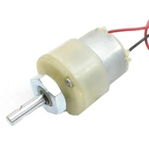 Image of 12v dc gear, geared motor 3.5 rpm with clamp for robotics