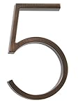 Distinctions by Hillman 843229 5-Inch Die Cast Floating/Flush Mount House Number, Aged Bronze, Number 5
