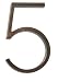 The Hillman Group 843225 5-Inch Die Cast Floating/Flush House Number, Aged Bronze