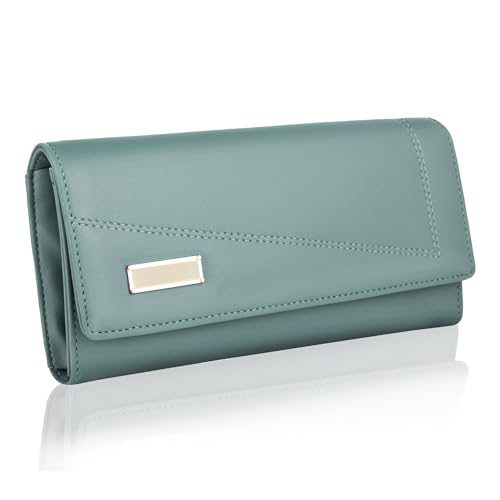 ALSU Women's Wallet | Stylish Purse with Phone Pocket,4 Card Pocket and Multiple Compartment| Party Clutch for Girl | Travel Hand Purse for Women| Office Bag for Women (Light Green)