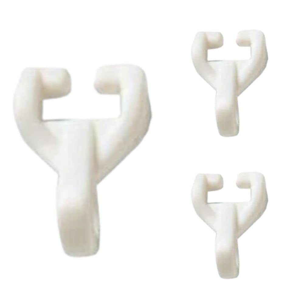 Sisi Uk Curtain Track Rail Gliders Hooks Twin Glide Curtain Nylon Glide Track Hook Rail Caravan Curtain Gliding Track Hooks For Window Door Shower Curtain Pack Of 20.