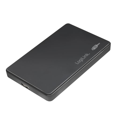 Logilink UA0339 - USB 3.0 HDD Gehäuse für 2,5' (6,35 cm) SATA HDD/SSD, Schwarz