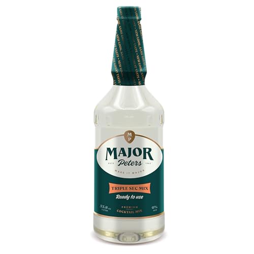 Major Peters' Triple Sec Mix, Only Add Spirits & Garnishes for Ideal Drink (33.8 Fl Ounce, Pack of 1)