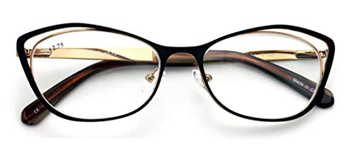 Image of Premium Women Cateye Optical Frame Reading Glasses - Fashion Metal Readers- Eyeglasses