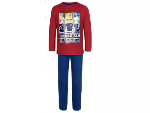 Fashion UK Feuerwehrmann Sam Langer Schlafanzug Pyjama (DE/NL/SE/PL, Numerisch, 98, 104, Regular)