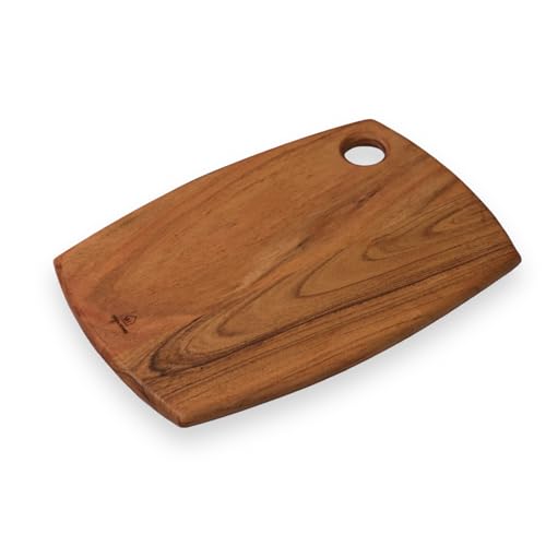 Vesta Homes Wooden Chopping Board/Cutting Board/Serving Board, Platter/Plate for Vegetables | Natural Acacia Wood | 36 * 25.5 * 1.5 cms | Handcrafted in India