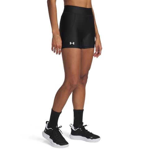 Under Armour Womens Team Shorty 4, (001) Black / / White, Large