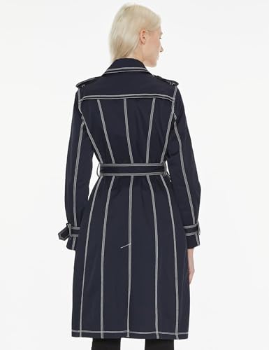 Orolay Women's Mid-Length Trench Coat Double-Breasted Classic Lapel Windbreaker Water-Resistant Belted Overcoat2