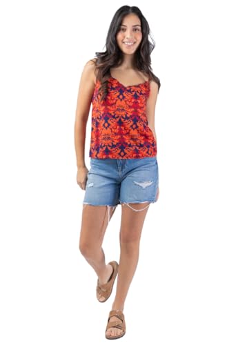 Top fines bretelles AMORE motif ethnique et détails style baroque