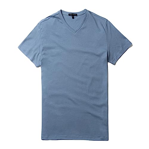 Image of Robert Barakett V Neck Short Sleeve Pima Cotton Casual Solid Mens T Shirt