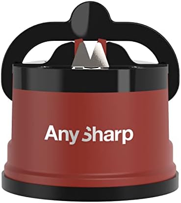 AnySharp World's Best Knife Sharpener with PowerGrip, Silver