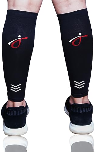 Calf Compression Sleeve Men and Women, Leg Compression Sleeve, 20-30mmHg Shin Split Support Footless Compression Socks Men, Varicose Vein Treatment for Legs & Pain Relief Reduce Strain &