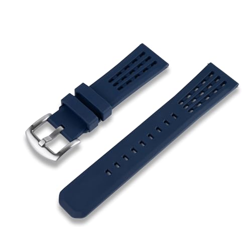 Bracelet montre caoutchouc FKM 20mm 22mm CRAFTER BLUE UX09 au design droit et finition premium