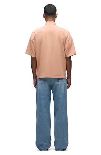 Image of Hudson Men's Luca Loose Fit Wide Leg Denim Pant