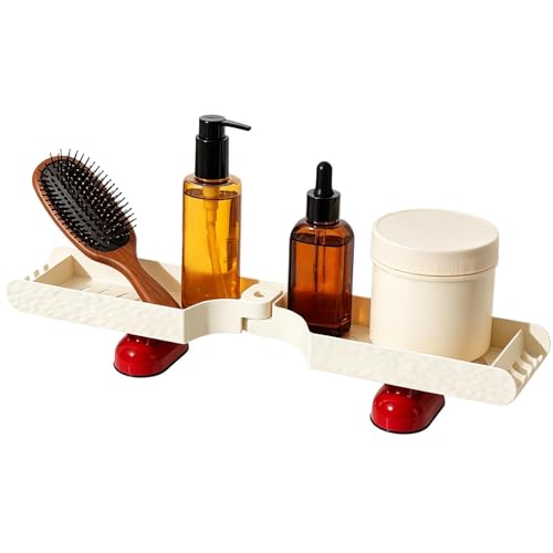 Faucet Shelf - ABS Kitchen Sink Organizer Tray, 64cm Expandable Storage Rack | No Drill Anti Slip Sponge Holder For Bathroom, Sh