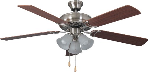 Up To 40% OFF Craftmade DCF52BNK5C3 Decorator Choice Dual Mount 52 Ceiling Fan with 180 Watts Light Kit, 5 MDF Blades, Brushed Nickel 🔥 Crazy Deals Craftmade DCF52BNK5C3 Decorator Choice Dual Mount 52 Ceiling Fan with 180 Watts Light Kit, 5 MDF Blades, Brushed Nickel