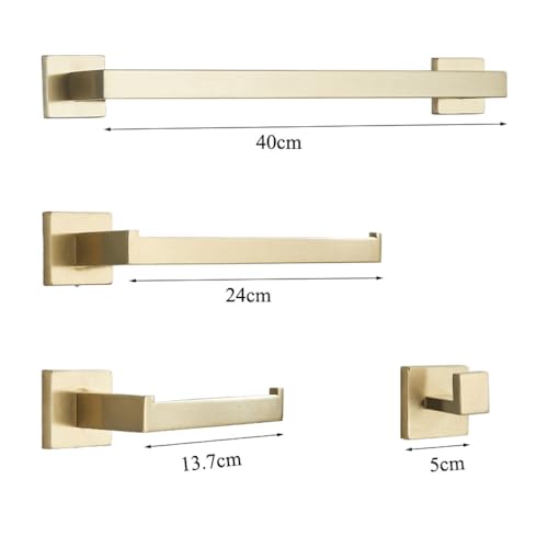 Ensemble matériel salle de bain or brossé anti-rouille pour douche - 3