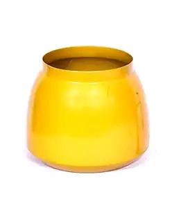 THE UNIQUE DESIGNS Cast Iron Metal Flower vase for Home Decor/Living Room/Central Side Table Vintage Antique Decor (Pack of 1, Gold')