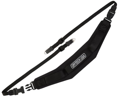 OP/TECH USA Super Pro Camera Strap Design A – Neoprene Neck Strap with Quick Release for Medium Format Cameras, Non-Slip Grip, Adjustable 36