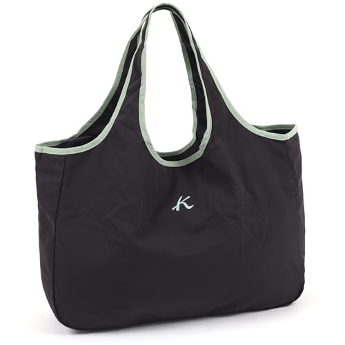 [キタムラ] 洗える エコバッグ BN0012 レディース チャコールグレー／ライトグリーン 81311のサムネイル