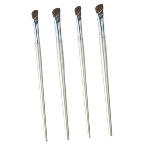 NIYANGLE 4piezas Brochas De Maquillaje Sombra De Ojos Iluminador Mango Cómodo Herramientas De Maquillaje