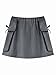 Girls Grey A-Line Skort with Pockets and Lace Trim – School Uniform Style Skirt with Built-in Shorts for 6-16Y Summer Skirt