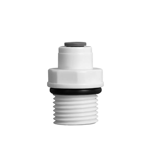 zorfar POM Bulkhead Straight Connector, BSP Male Thread 1/8"-1/2" Hose Fitting for RO Water Purifier System(10)
