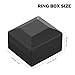 LED Ring Earring Box for Proposal, Wedding, Engagement， Luxury Jewelry Gift Box with LED Light, Jewellry Display Box (Black)