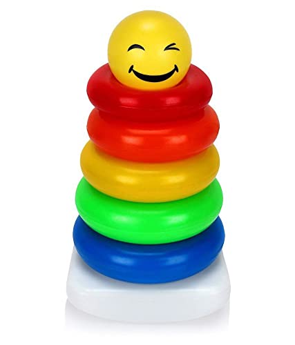 Snctrad Junior Smiley Stacking Multicolor 5 Rings and 1 Smiley Toddlers