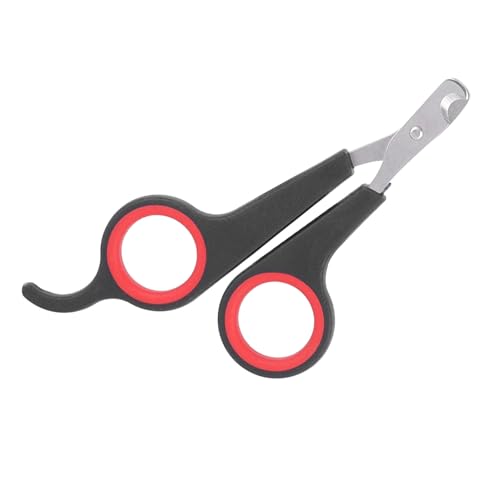 Akozon Papagei Nagelknipser, Haustier Vogel Papagei Kleintiere Wellensittich Schnabel Nagelschere Clipper Schwarz und Rot Lippen Trimmer für Zubehör Pflegewerkzeug