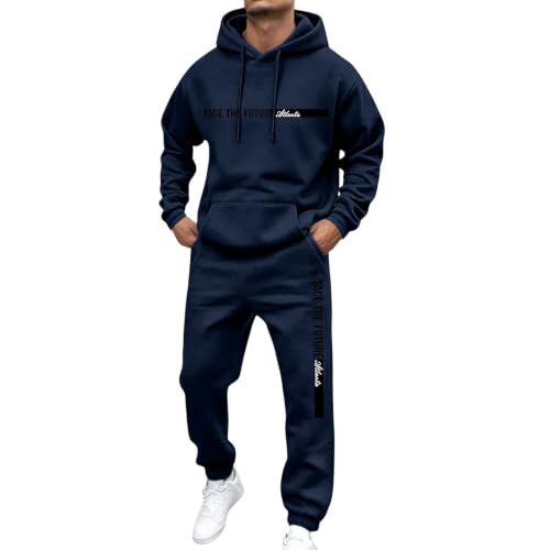 Track Suits for Men Set Fleece Hoodie Match Sweatpants 2 Piece Activewear - image 1