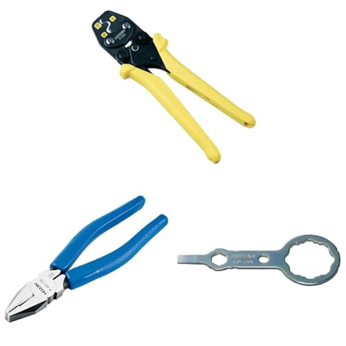 【セット買い】ホーザン(HOZAN) 圧着工具 リングスリーブ用 電気工事士試験に JIS C9711 適合品 成形確認機構付 適応サイズ:「小(1.6×2を含む)」「中」 P-738 + ペンチ 汎用性の高い万能ペンチ 電気工事士技能試験に P-43-1