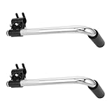 Mikinona 2 Stück Teiliges Edelstahl Rollstuhl Handgriff Verlängerung Ergonomischer Rutschfester Schiebebügel Griff Passend für Senioren und Erwachsene Einfache Montage Komfortable Bedienung