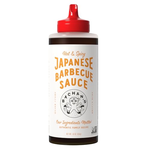Bachan's - Japanese Barbecue Sauce - Hot & Spicy, 16 Oz, Small Batch, Non GMO, No Preservatives, Vegan and BPA free. Condiment for Wings, Chicken, Beef, Pork, Seafood, Noodle Recipes, and More