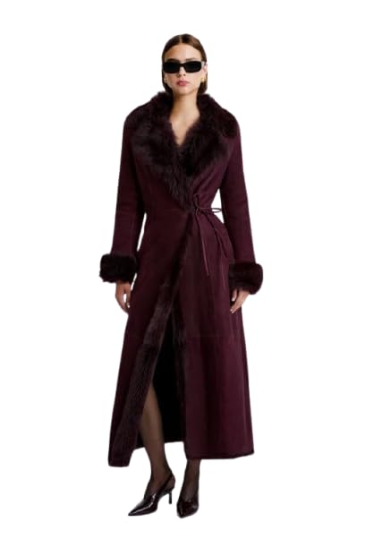 Patakadevi Winter Wear Casual Wear Soft Woolen & Warm Full Sleeve Solid Womens Long Coat (Wine Red)-image-48