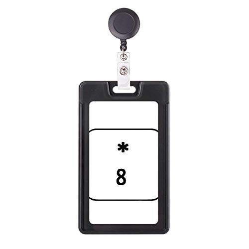 Étui rétractable pour badge symbole clavier 8 évite les déchirements de vêtements