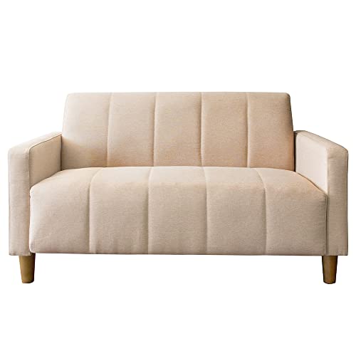 アイリスプラザ ソファ 2人掛け シンプル モカベージュ ファブリック 幅113㎝ FBS-2P