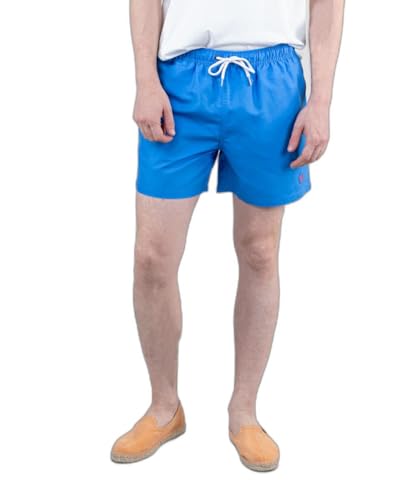 El Ganso Bañador Liso Azul Klein Logo
