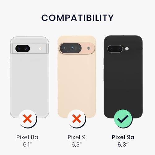 kwmobile Case Compatible with Google Pixel 9a Case - TPU Silicone Phone Cover with Soft Finish - Lavender - 1