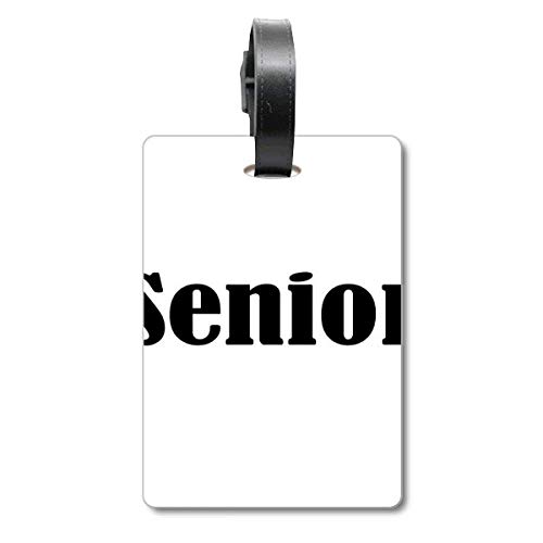 Étiquette de valise Senior Cruise noire pour identification de bagage de voyage